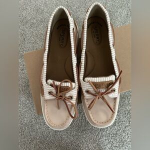 Womens Sperry Angelfish Seersucker Rose size 8